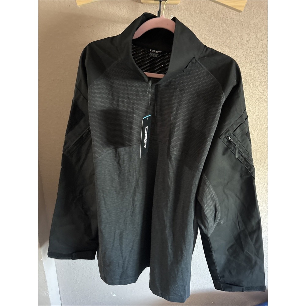 CQR Tactical Shirt Men's With Sleeve Pockets And Patches. Sz. 2XL